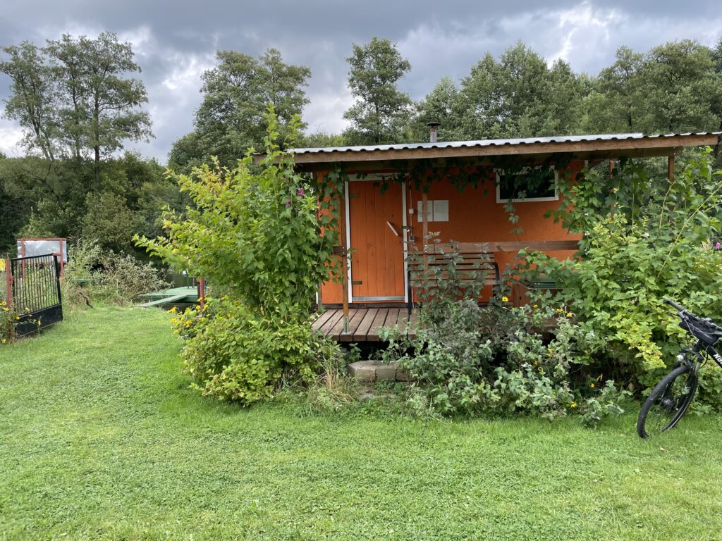 Saunahäuschen eines privaten Campingplatzes