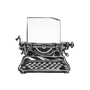 Illustration altmodische Schreibmaschine