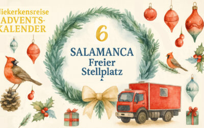 🎄 Vanlife Adventskalender Türchen #6: Geschichtsträchtiger Stellplatz nahe Salamanca (Spanien) 🇪🇸⛰️🚒