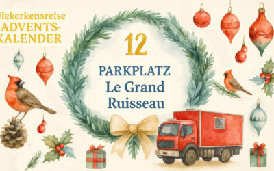 🎄 Vanlife Adventskalender Türchen #12: Freier Stellplatz am See – Aire de stationnement Camping-Car Languimberg 🇫🇷🌳🚒