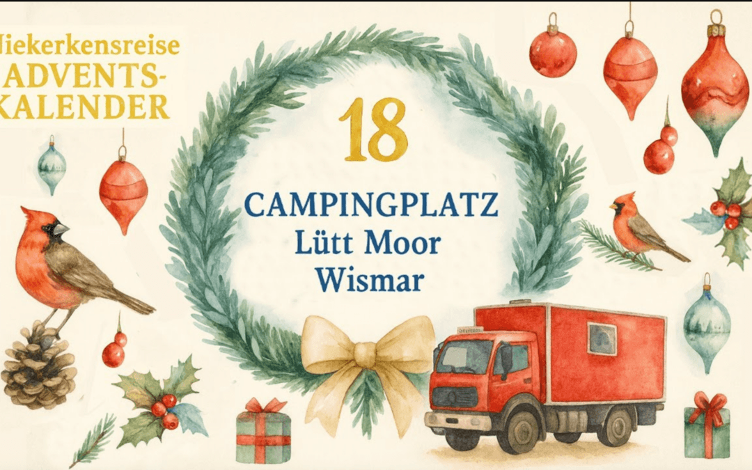 🎄 Vanlife Adventskalender Türchen #18: Camperpark Lütt Moor 1 – Ruhiger Stellplatz in Wismar 🇩🇪🚒🌿