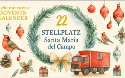 🎄 Vanlife Adventskalender Türchen #22: Kostenloser Wohnmobilstellplatz in Santa María del Campo – Spanien 🇪🇸🚒🌿