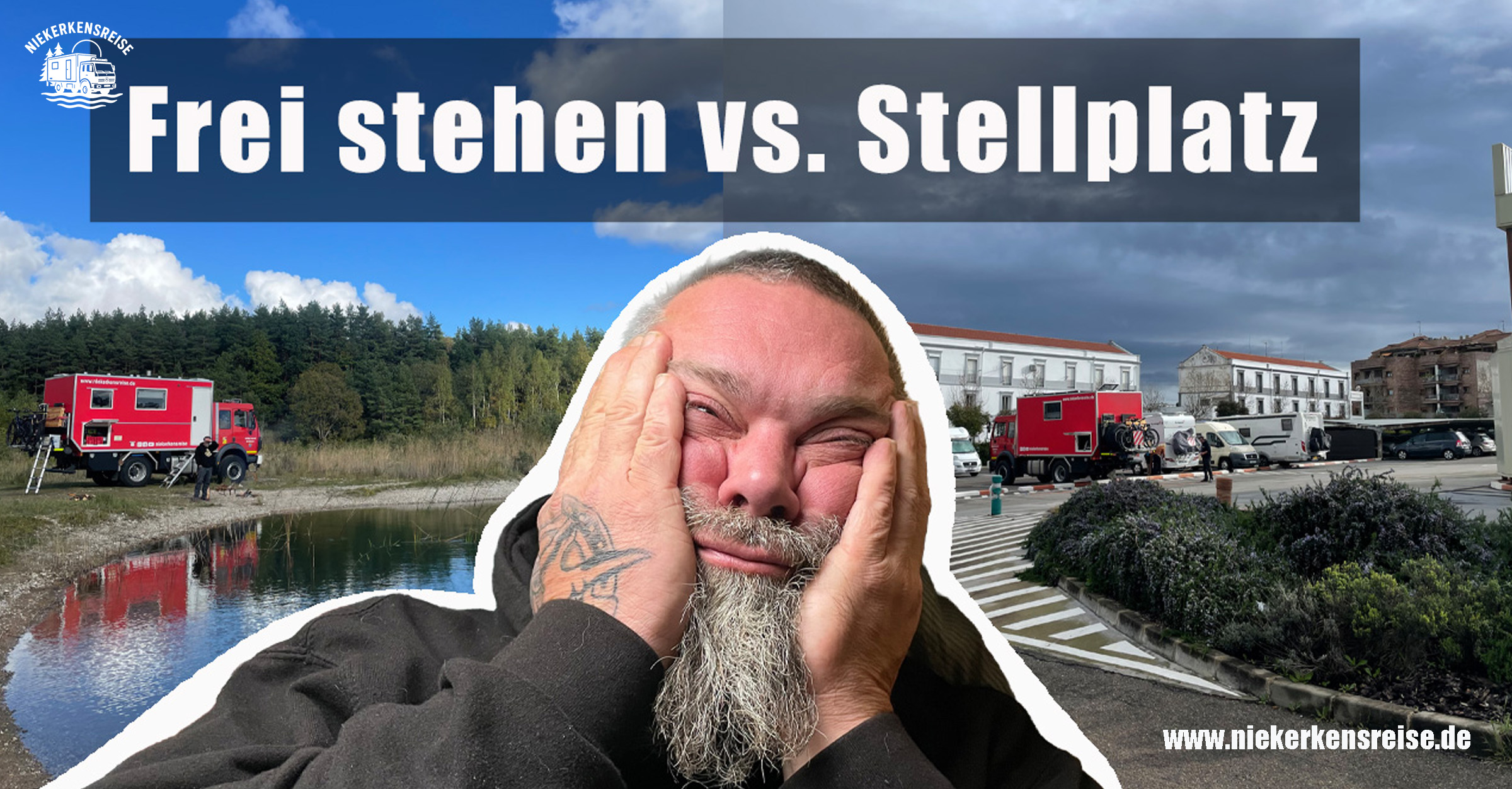 Frei stehen vs Stellplatz Wohnmobil Vergleich Feuerwehr LKW Vanlife Deutschland