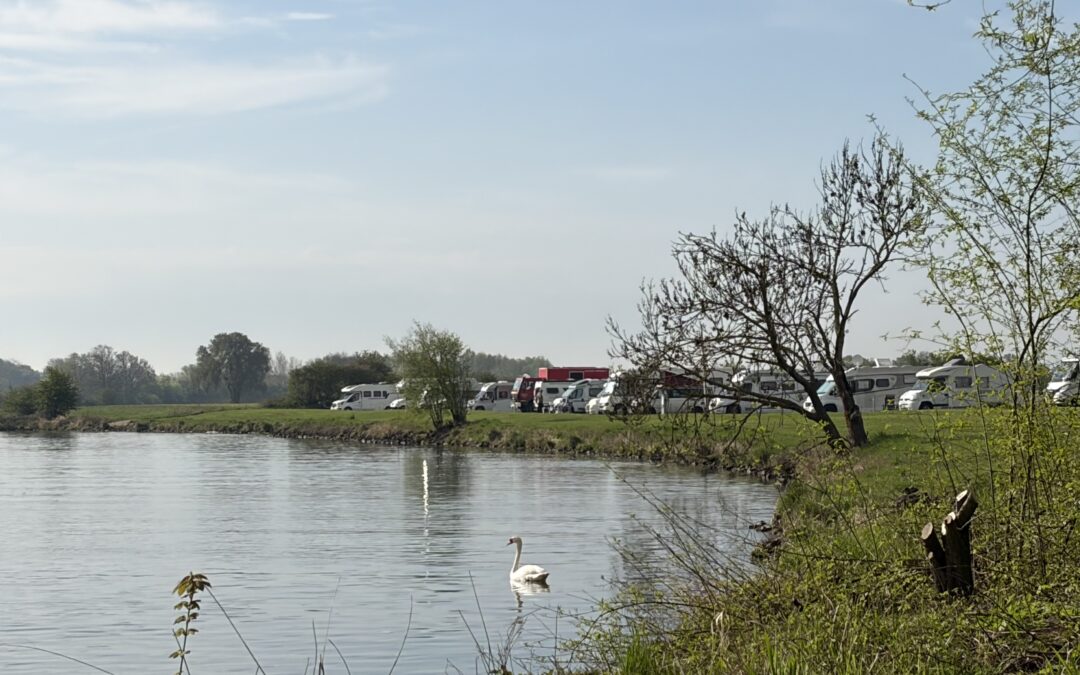 Stellplatz am Weserufer: Alle Plätze erste Reihe mit Wasserblick
