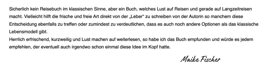 Rezension Vanlife Buch „Kein Reisebuch“ – inspiriert zu Reisen und Leben im Wohnmobil