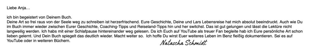 Leserrezension Buch „Kein Reisebuch“ – inspirierende Vanlife Geschichte Leben im Wohnmobil